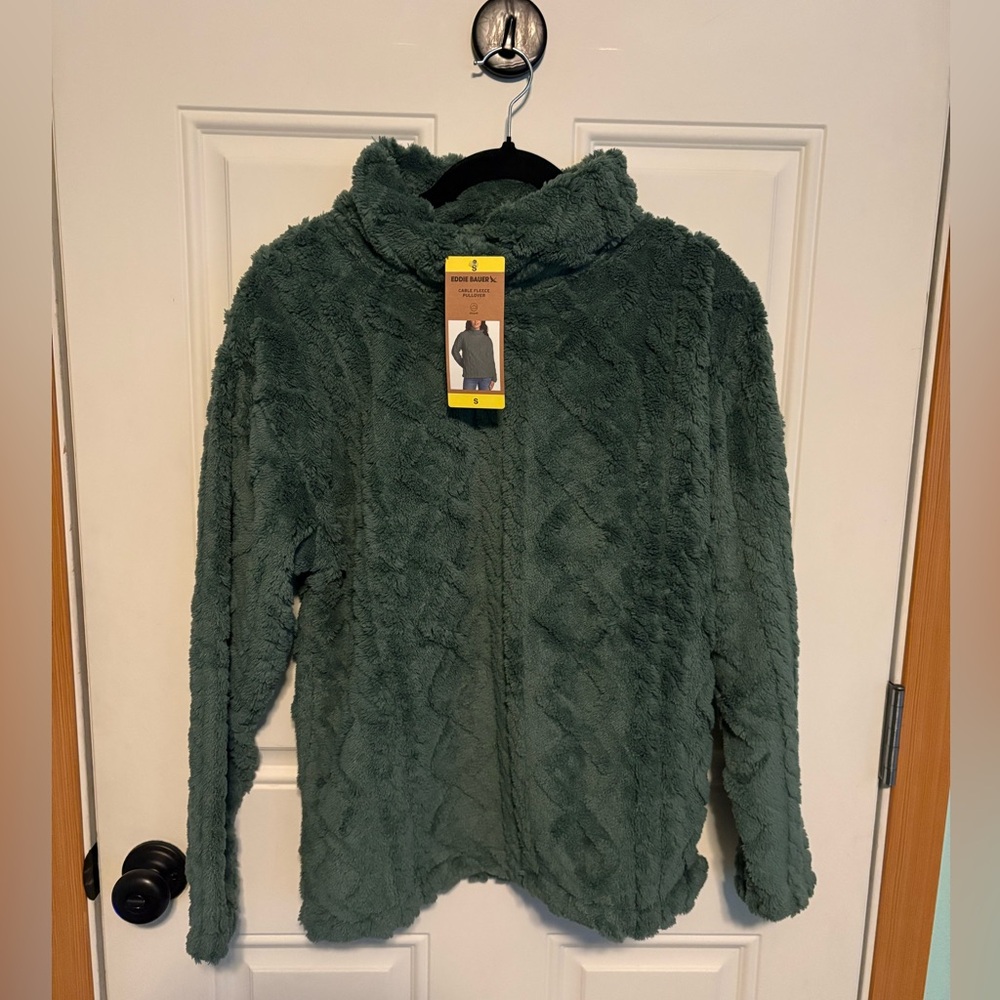 Eddie Bauer Green Cowl Neck Sweater NWT